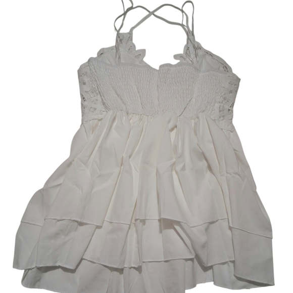 NIP Sz. XS Tag Says L White Lace Upper Body and Tiered/Layered Lower Body. - Picture 5 of 10